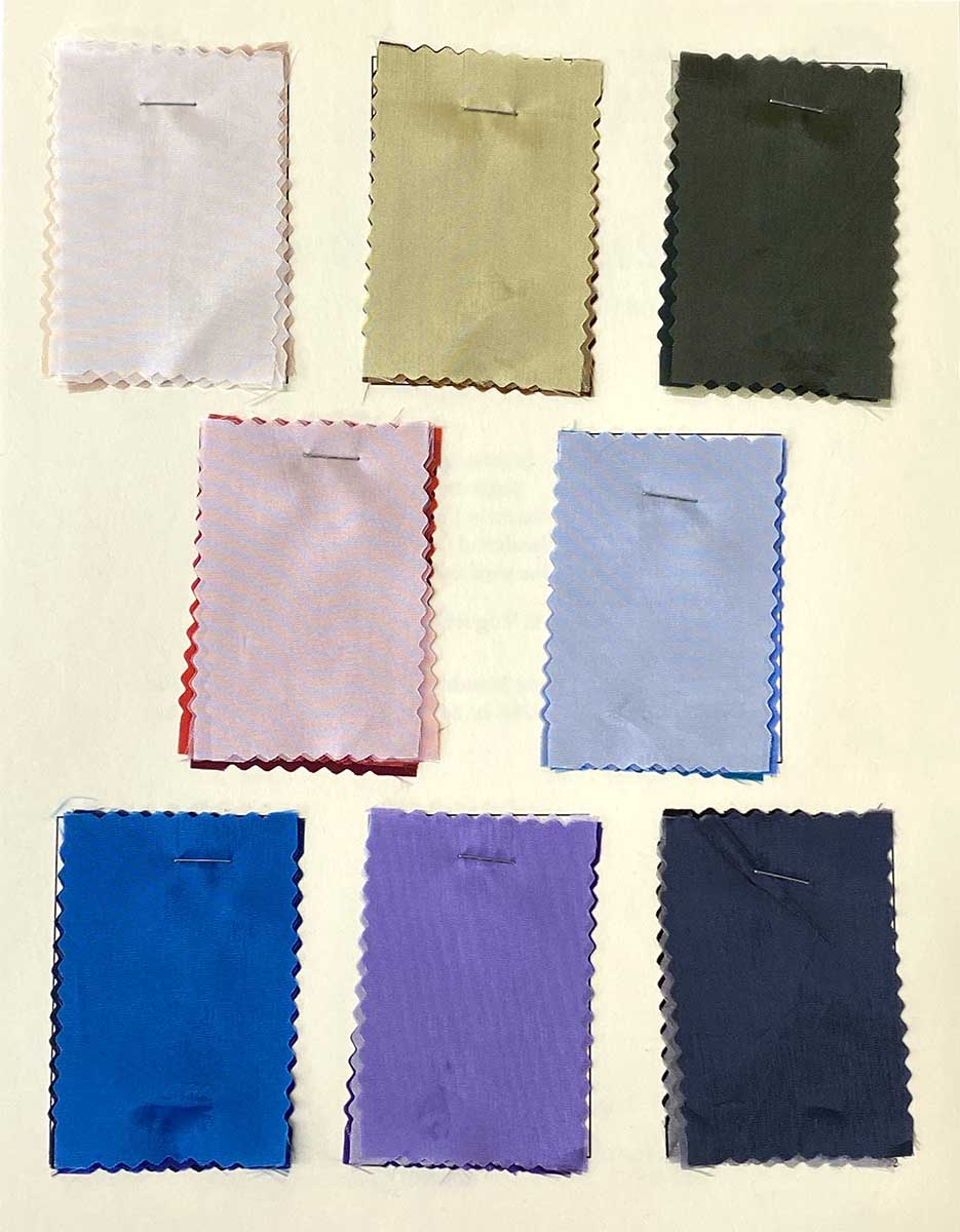 Color Card - Bemberg Rayon Lining Swatches