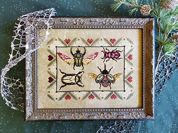 Bevy Of Festive Beetles Cross Stitch Pattern by The Artsy Housewife
