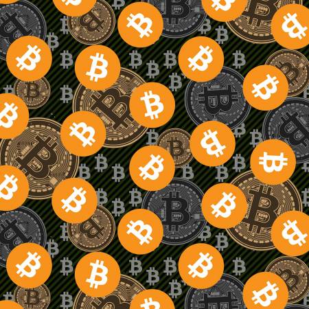 Bitcoin Allover Sykel Cotton Fabric SYK-10464-X