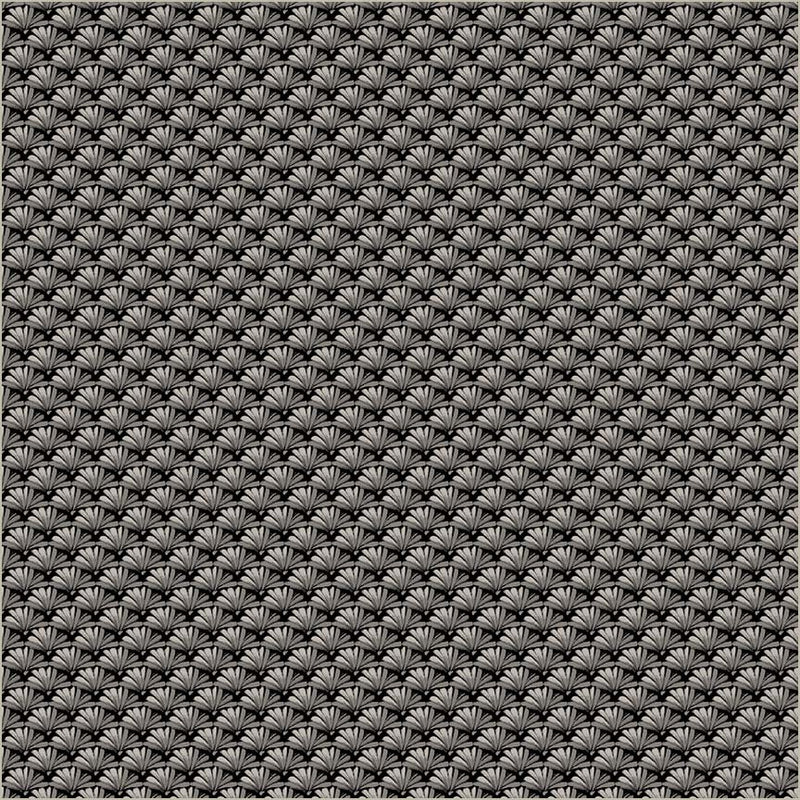 Black Verona Fanned Cotton 44/45" Fabric Per Yard