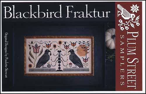Blackbird Fraktur Cross Stitch Pattern by Plum Street Samplers