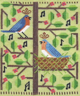 Bluebird Rhapsody Cross Stitch Pattern by Artful Offerings™