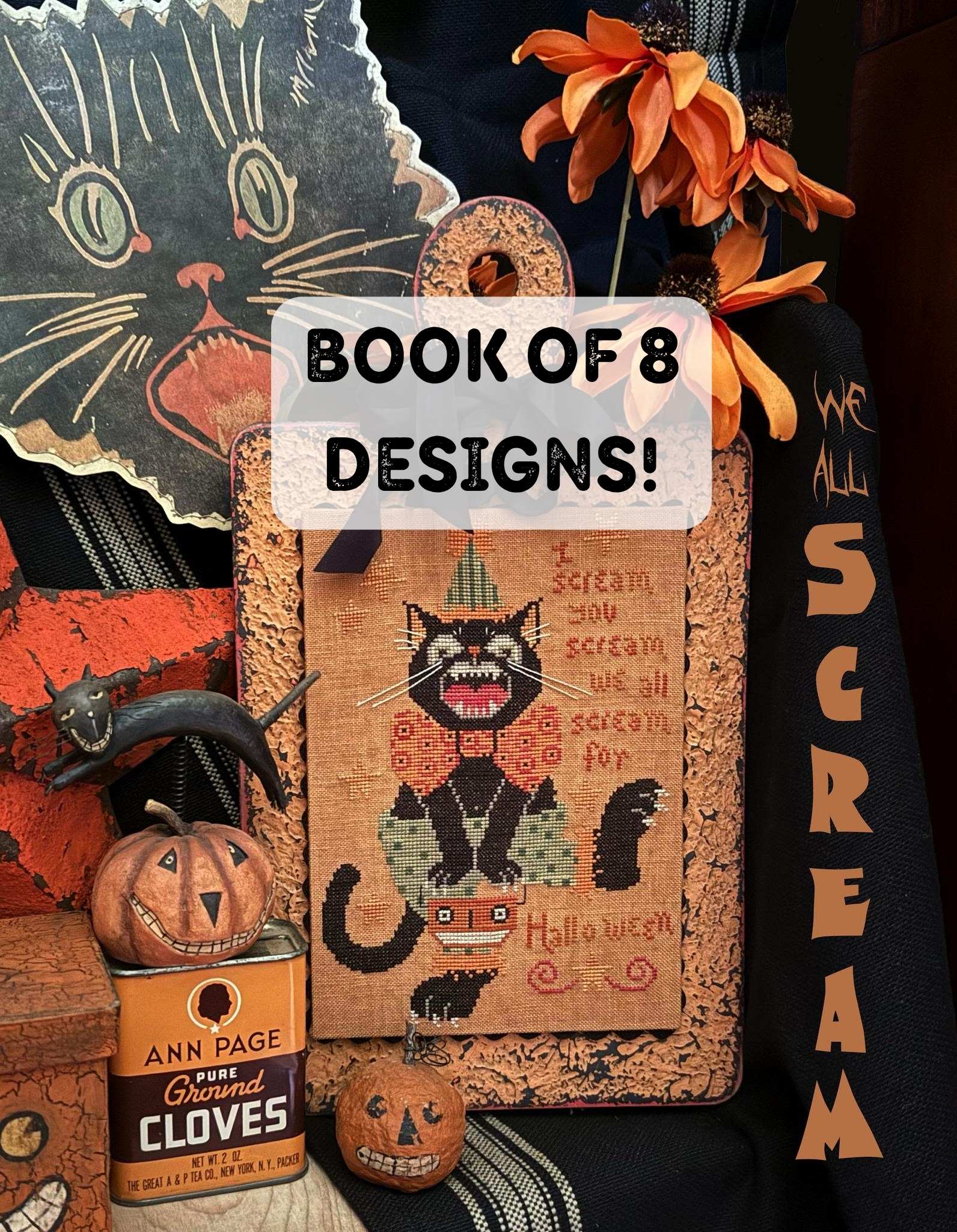 Teresa Kogut HELLO MIDNIGHT BOOK Cross Stitch Patterns 8 designs!