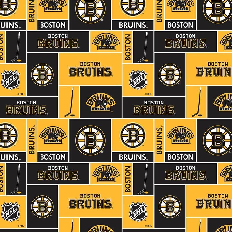 Boston Bruins NHL Hockey Sykel Cotton Fabric NHL-840-BRU