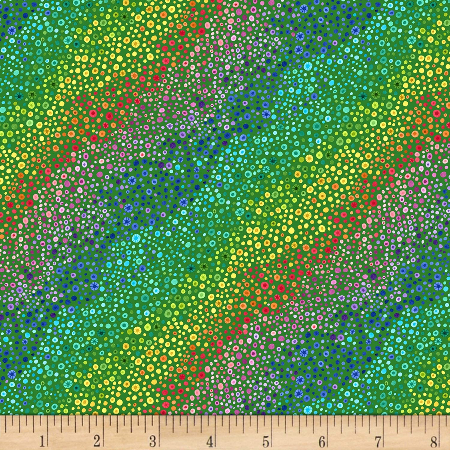Bubble Up Essential Basics Green Multi Wilmington Prints Cotton Fabric