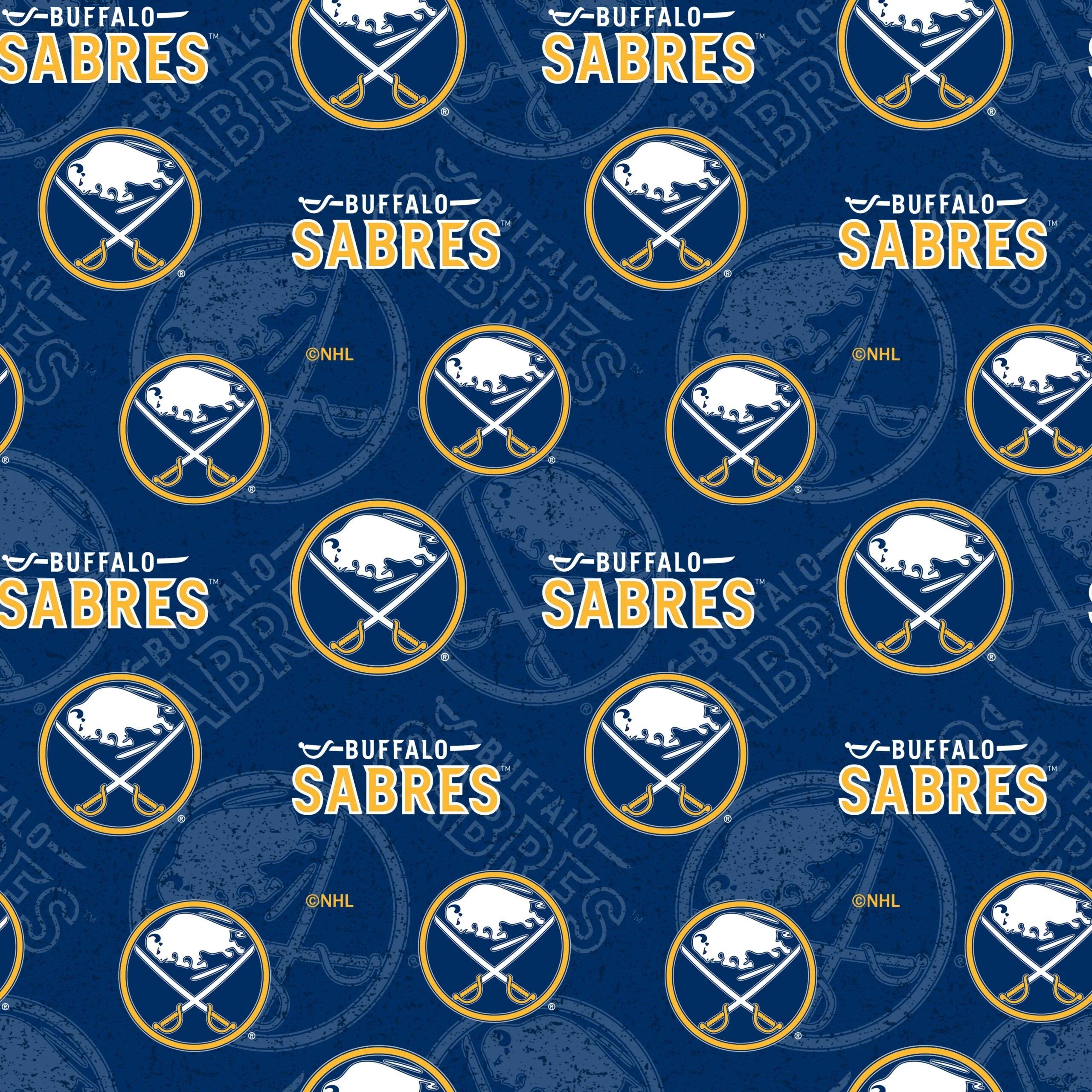 Buffalo Sabres NHL Hockey Tone on Tone Sykel Enterprises Cotton Fabric NHL-1199-SAB