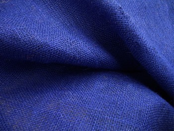 Burlap Jute Fabric - Ecliptic Blue