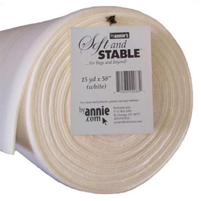 By Annie's Soft and Stable White 58" wide Polyester Stabilizer By Yard BYA-SS2015