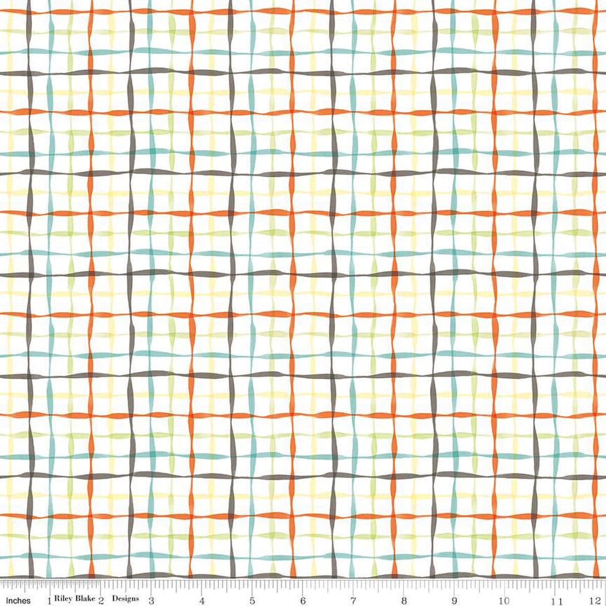 Happy At Home - per yard - by Tara Reed for Riley Blake Designs - Plaid - C13705 White
