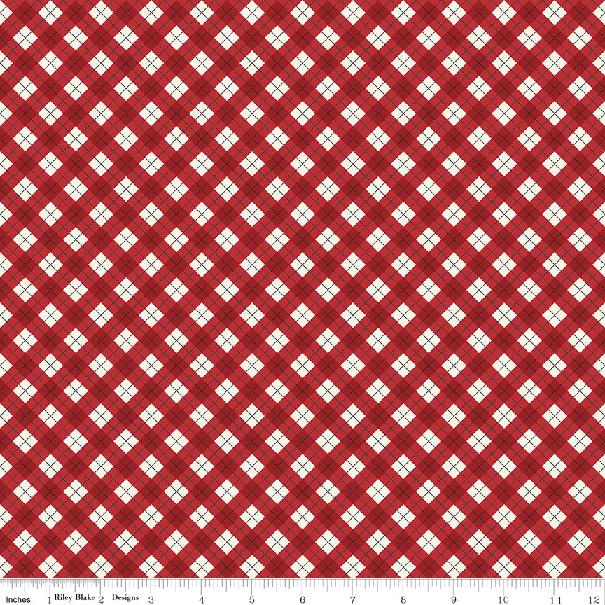 Woodsman Red Bias Plaid Yardage by Lori Whitlock for Riley Blake Designs