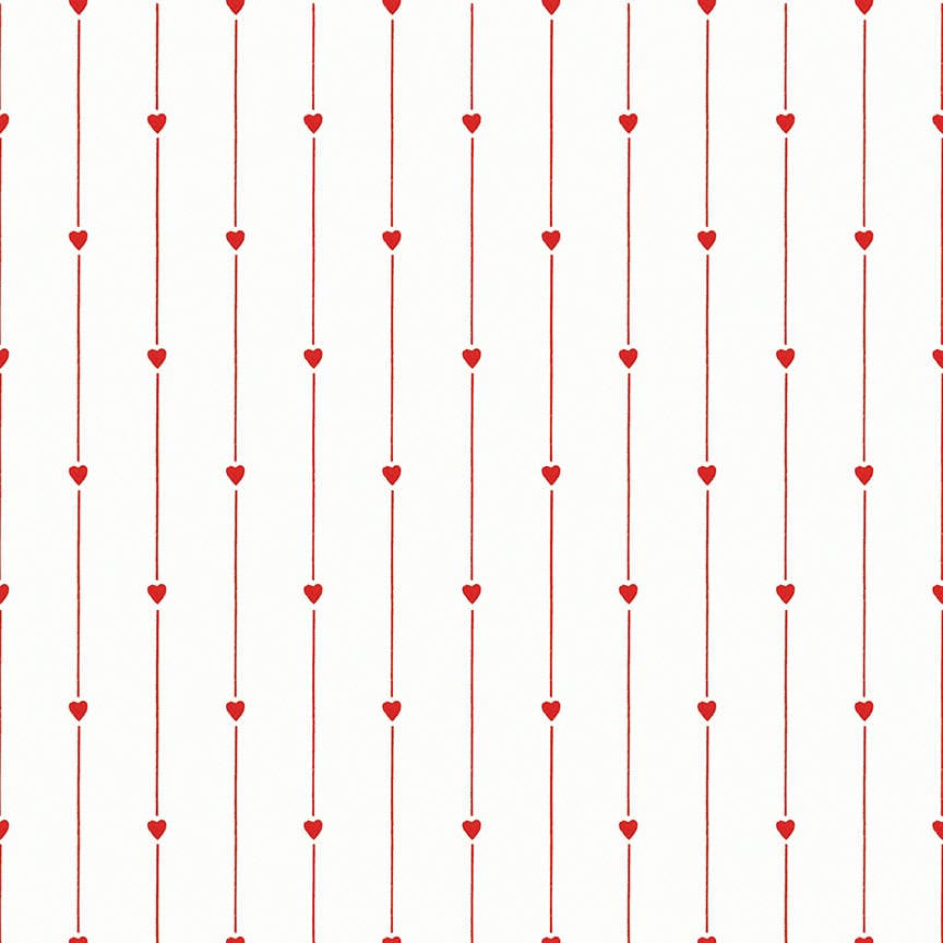 All My Heart - per yard - by J. Wecker Frisch for Riley Blake Designs -Red Heart Strings - C14142 RED