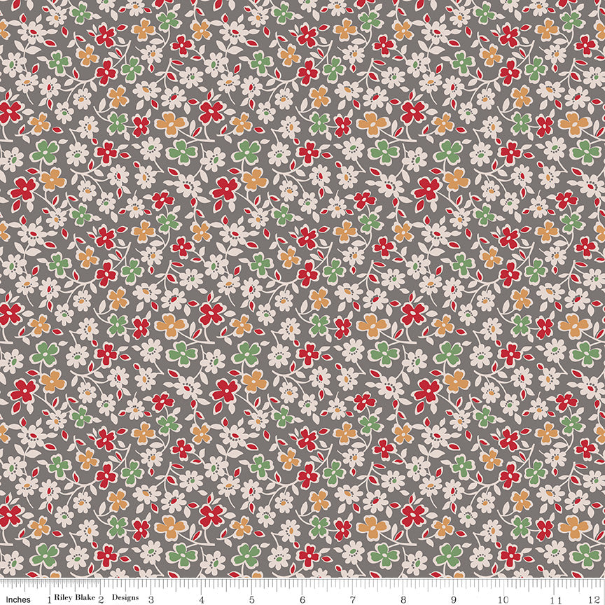 Autumn Milk Can Cosmos Yardage by Lori Holt of Bee in My Bonnet SKU# C14659-MILKCAN