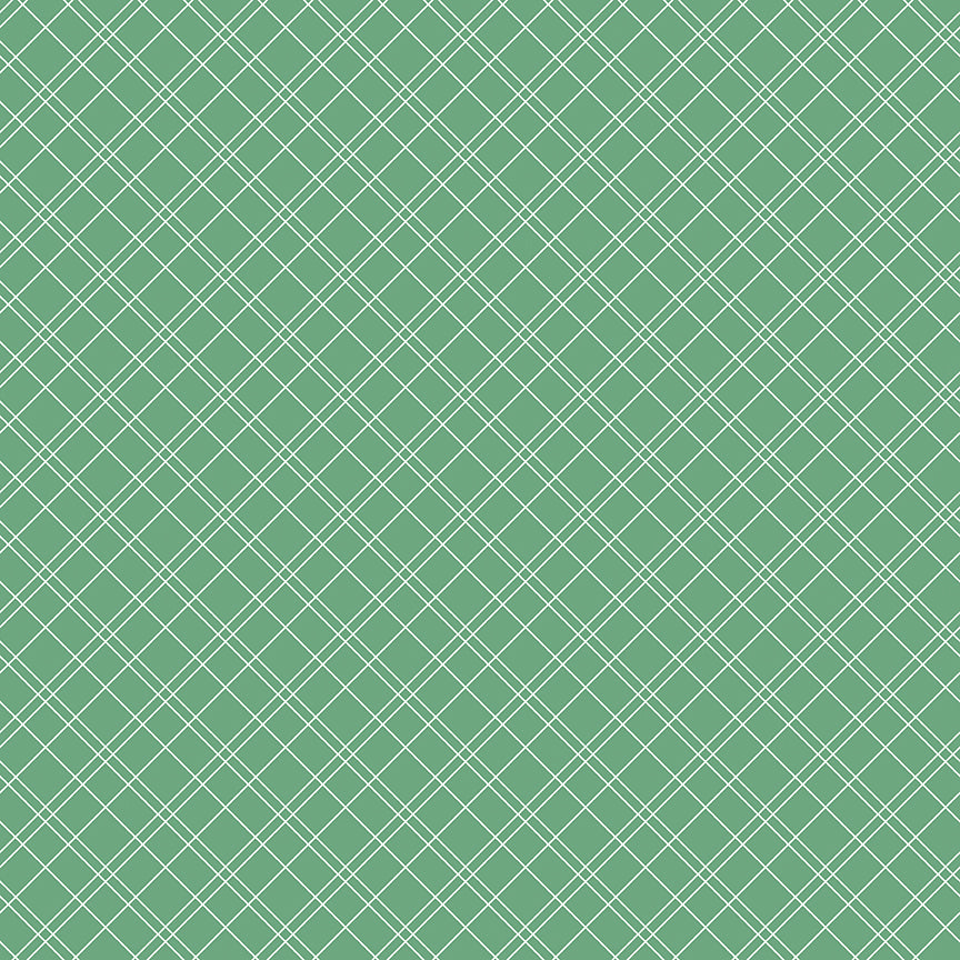 Simple Pleasures: GRID GRASS Fabric (1/2 yd)
