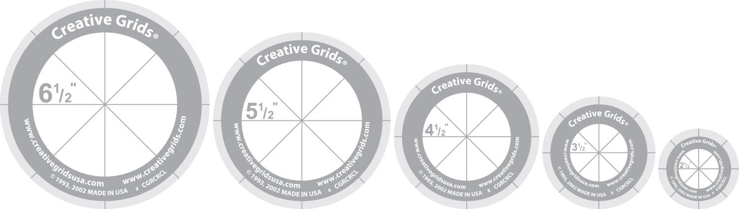 Creative Grids Quilt Ruler - Set of 5 Circles (CGRCRCL)