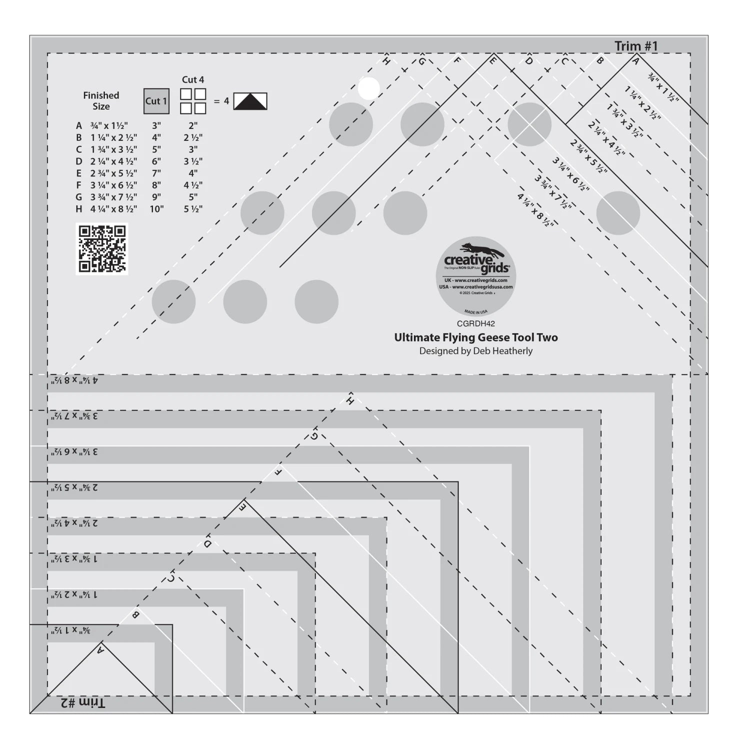Creative Grids Ultimate Flying Geese Tool TWO (CGRDH42)