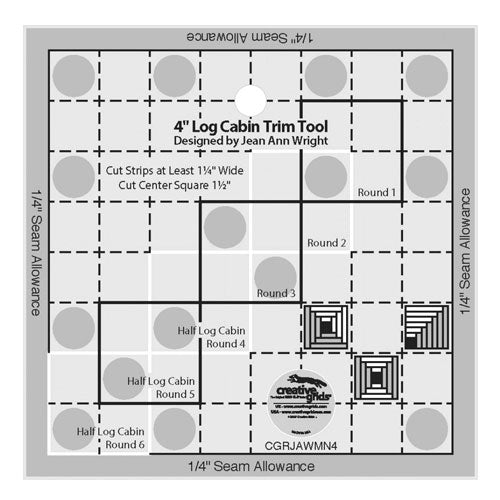 Creative Grids 4 Inch Log Cabin Trim Tool