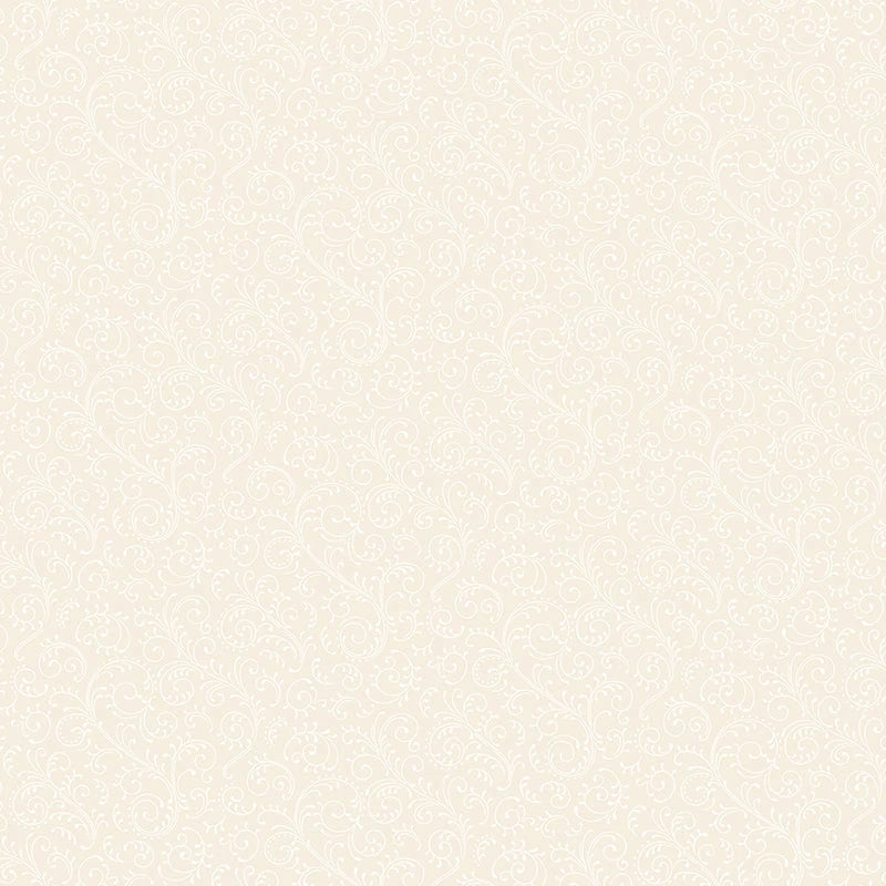 Elegant Essentials Scroll Cream Pearl Fabric Yardage