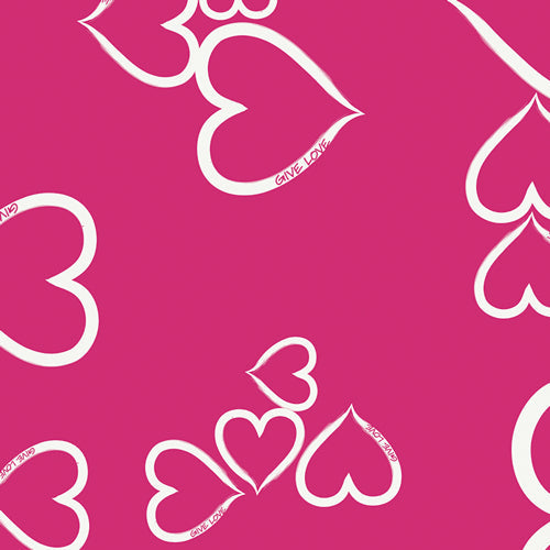 Capsules Letters Give Love Pink Art Gallery Fabrics Cotton FabricAGF-CAP-L-3004