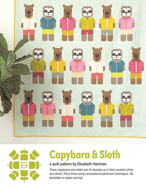Capybara & Sloth Quilt Pattern by Elizabeth Hartman