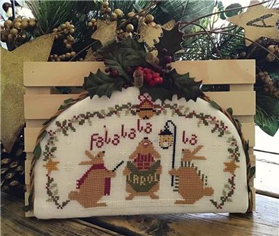 Caroling of Bunnies Cross Stitch Pattern by Twin Peak Primitives
