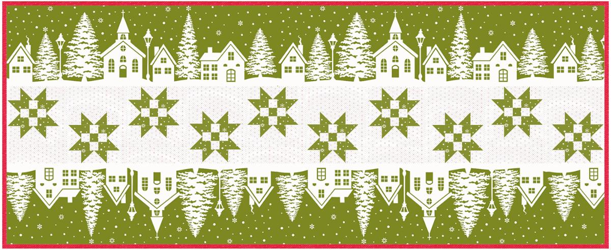 Christmas Village Runner Quilt Pattern 28.5"x69.5" Joanna Figueroa Fig Tree Quilts FT-2025