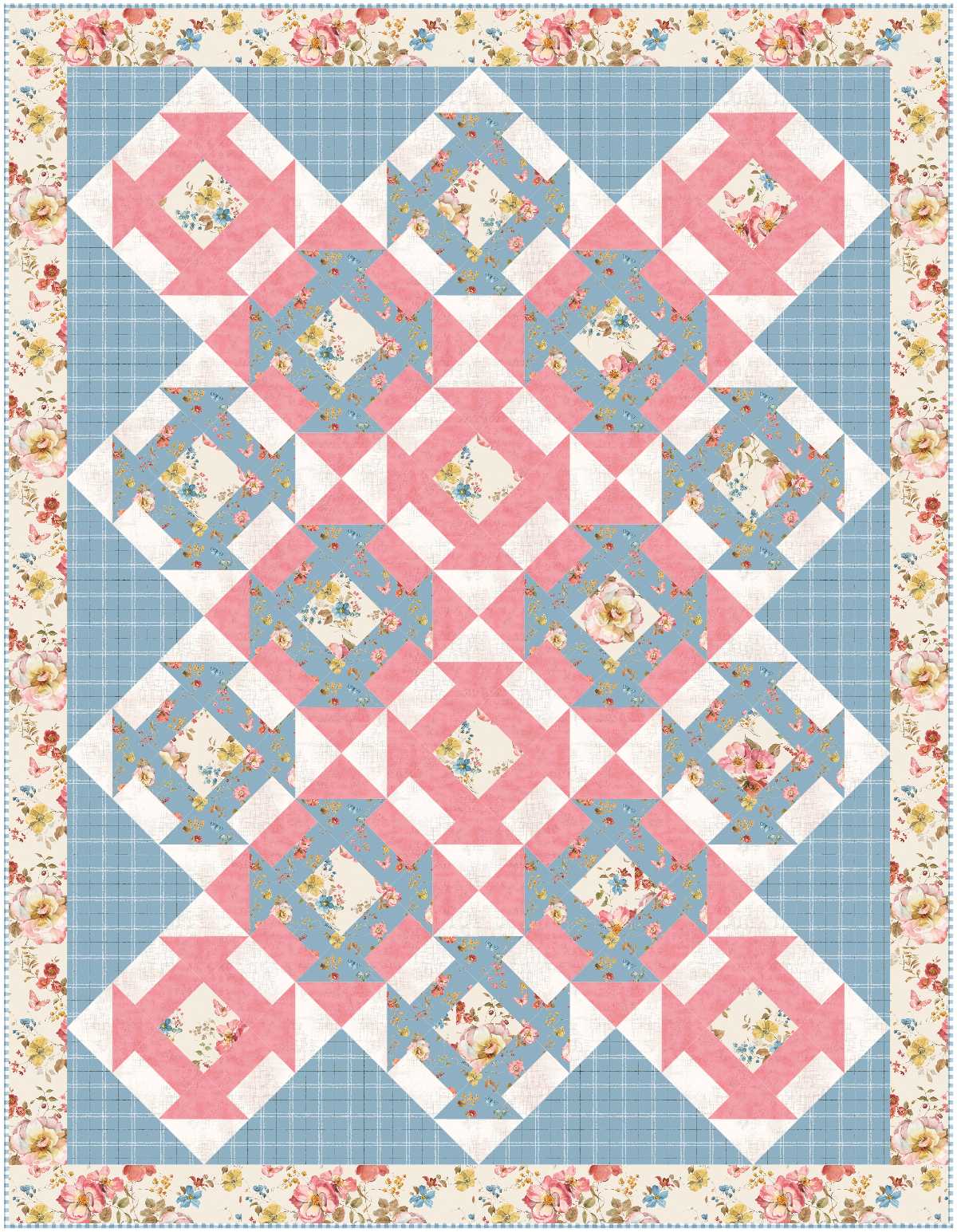 Churned Quilt Kit featuring Countryside by Lisa Audit