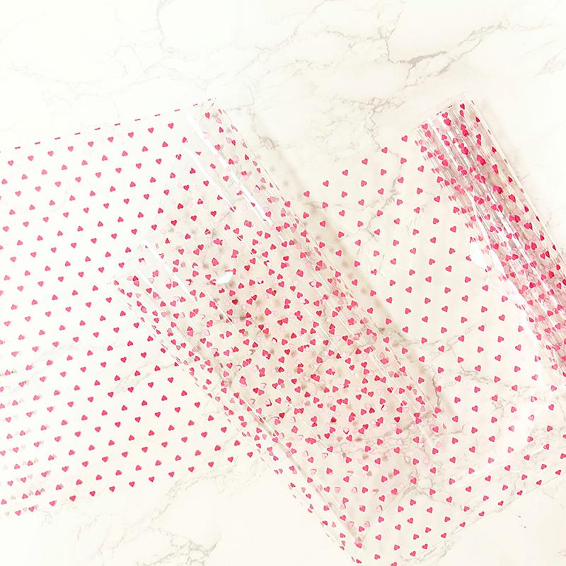 Clear Vinyl Tiny Hearts 12"x52" Sew Hungryhippie SHH-TINYHRTTPU