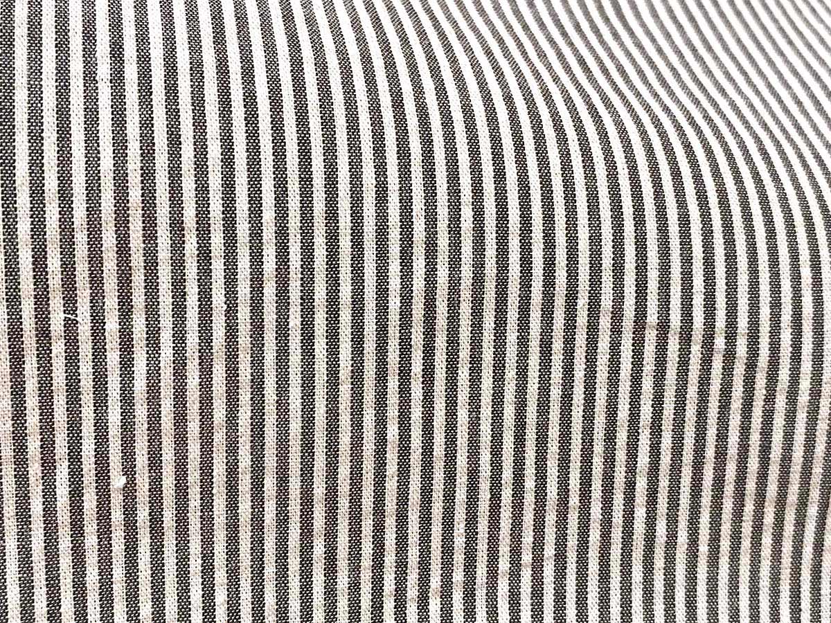 Cotton Seersucker Fabric - Black-White Stripe