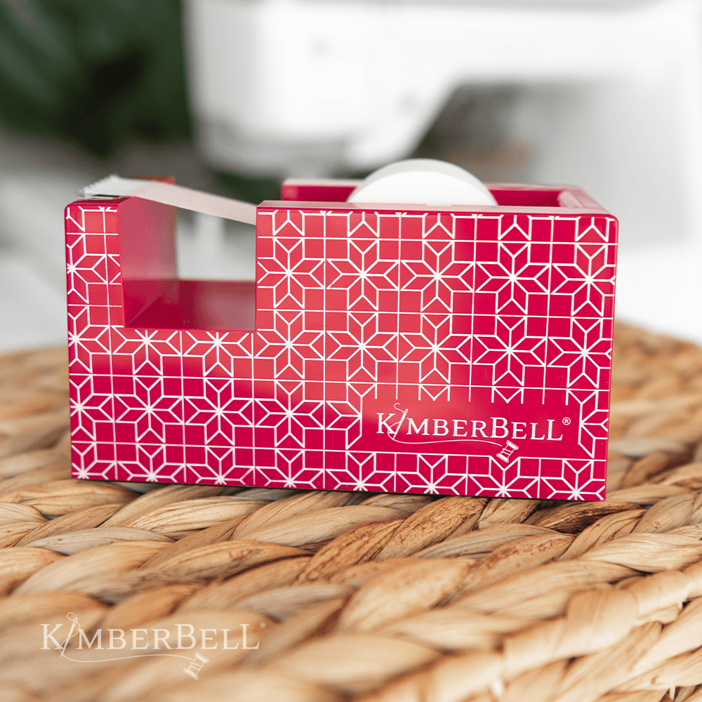 Kimberbell Paper Tape Dispenser - weighted - Cranberry Star - KDTL114