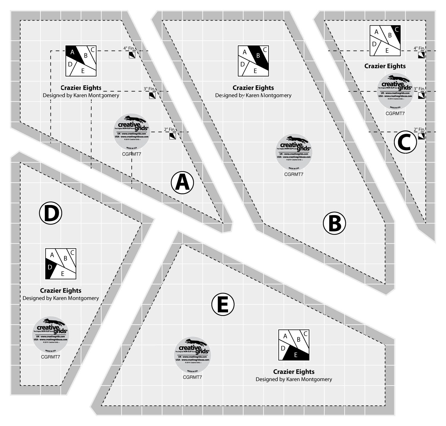 Creative Grids Crazier Eights Template (By Special Order: Read description for full details)