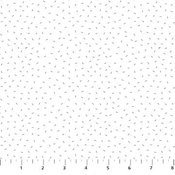 Dovetail Gray Dashes on White - FIGO Fabrics 92039-10
