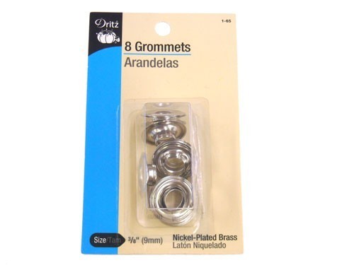 Dritz #65 Grommets - Nickel Plated Brass - 8 per pkg