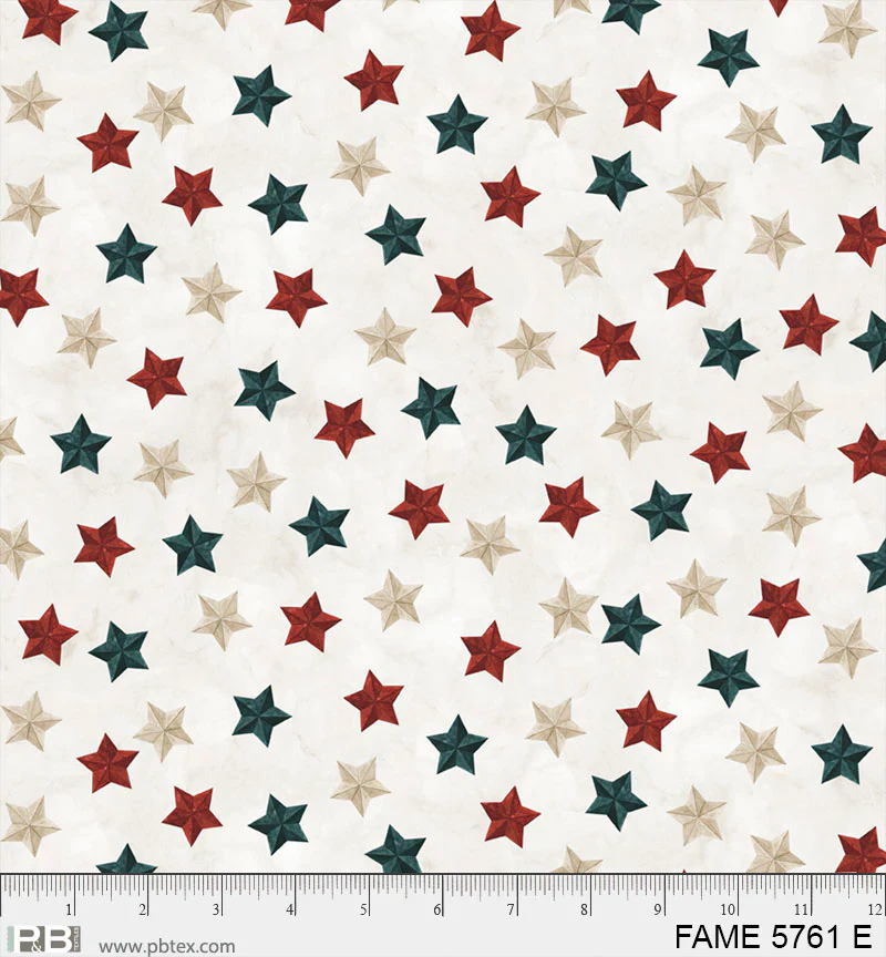 Farmhouse Americana: TOSSED FARMHOUSE STARS Fabric (1/2 yd)