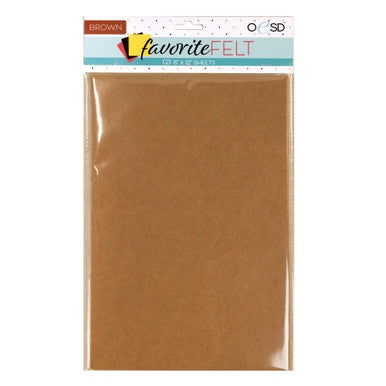 OESD Favorite Felt 8"x12" Brown 2/pk