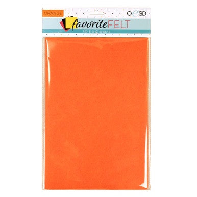 OESD Favorite Felt 8"x12" Orange 2/pk