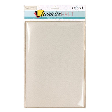 OESD Favorite Felt 8"x12" White 2/pk