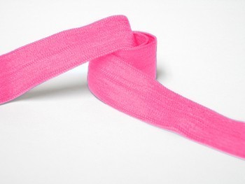 Fold Over Elastic - Shocking Pink #12 - 5/8" wide - 5 yard package