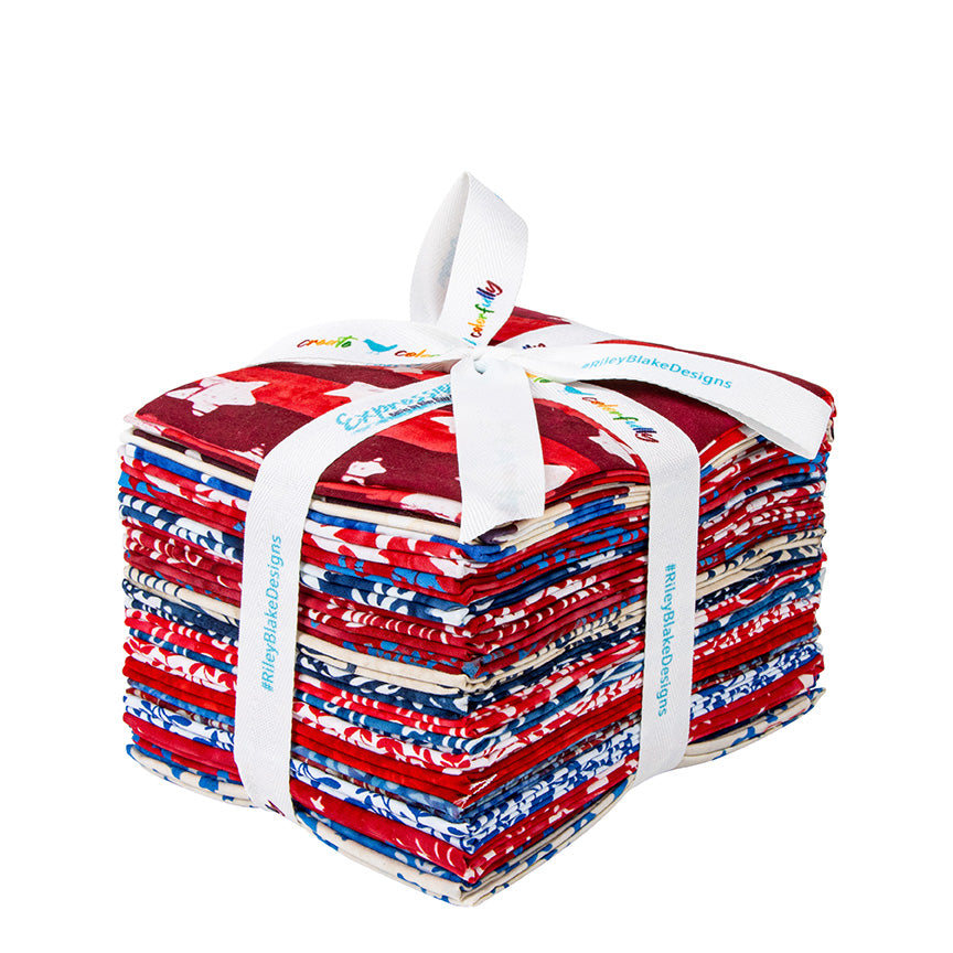 Expressions Batiks LET FREEDOM REIGN Fat Quarter Bundle Precuts by Riley Blake
