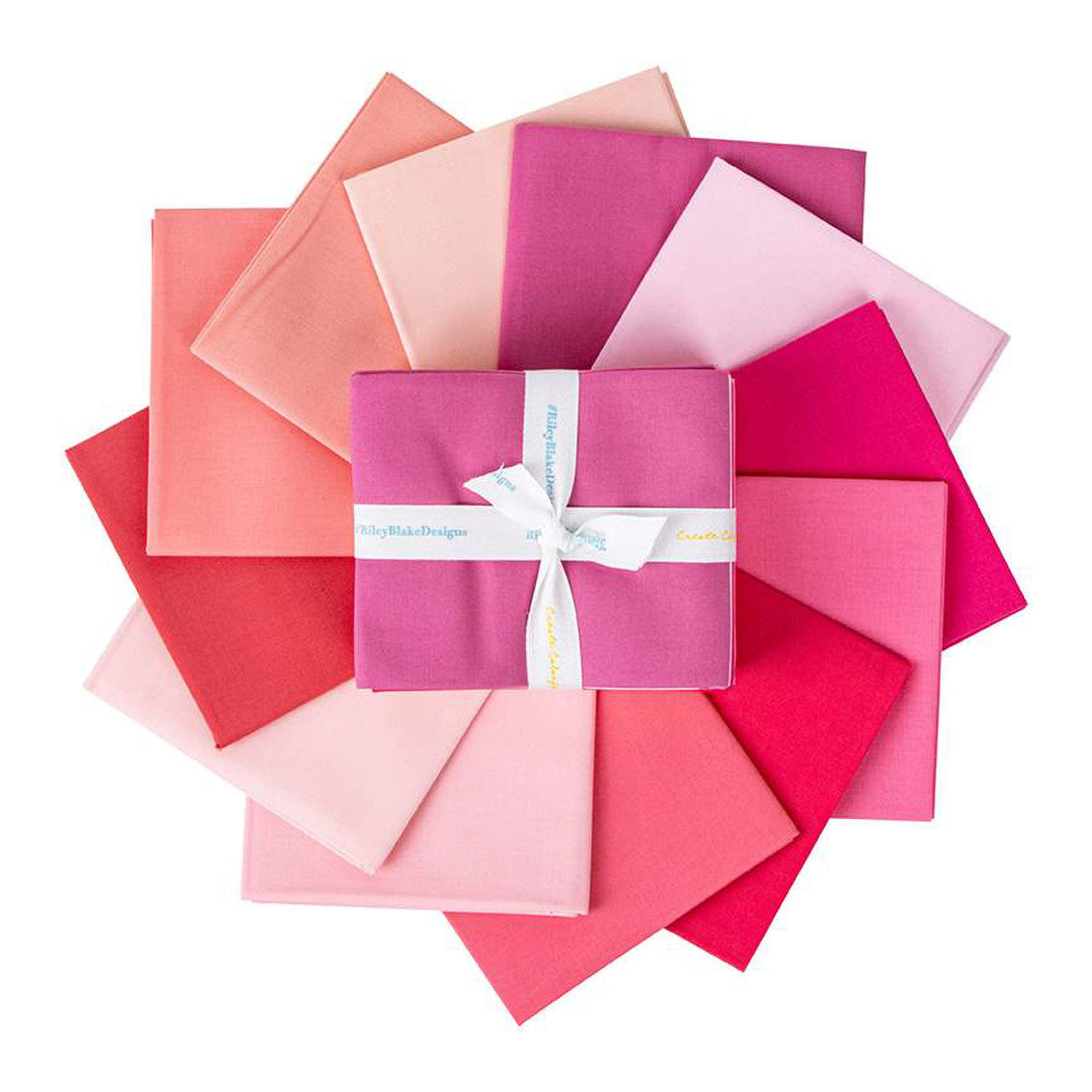 12-Piece Fat Quarter Bundle - Confetti Cottons Pink SKU FQ-PIN120-12
