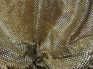 Wholesale Faux Sequin Knit Fabric - 234 Black Gold25 yards