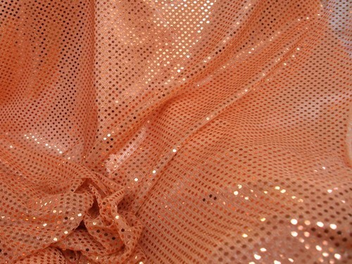 Wholesale Faux Sequin Knit Fabric - 431 Orange25 yards