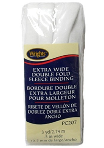 Wrights Extra Wide Double Fold Fleece Binding #207 - White #30
