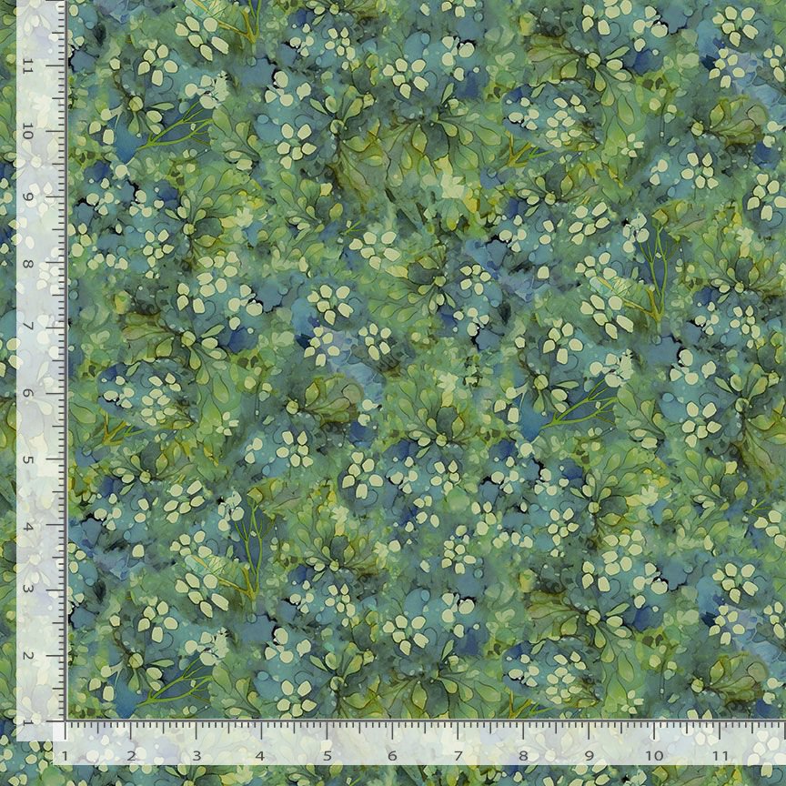 Forest Whisper Tonal Floral Green Timeless Treasures Cotton Fabric TT-FLEUR-CD3687-GREEN