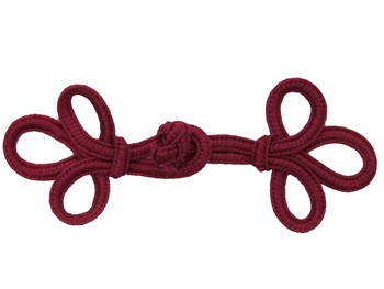Frog Closure #833 - Tri-loop - Wine #072, 4" x 1.5"