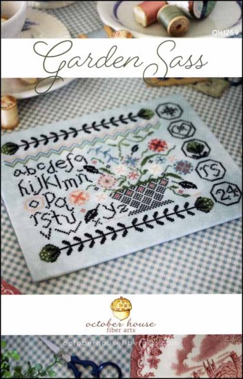 Garden Sass Cross Stitch Pattern by October House Fiber Arts