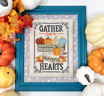 Gather Here Sign Cross Stitch Pattern by Tiny Modernist