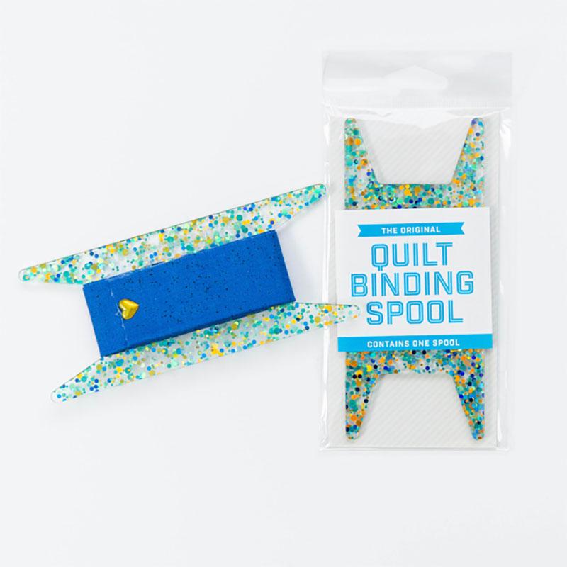 Glitter Binding Spool 5.75" x 2.5" Blue Teal and Gold Stitch Supply Co. SSC-305