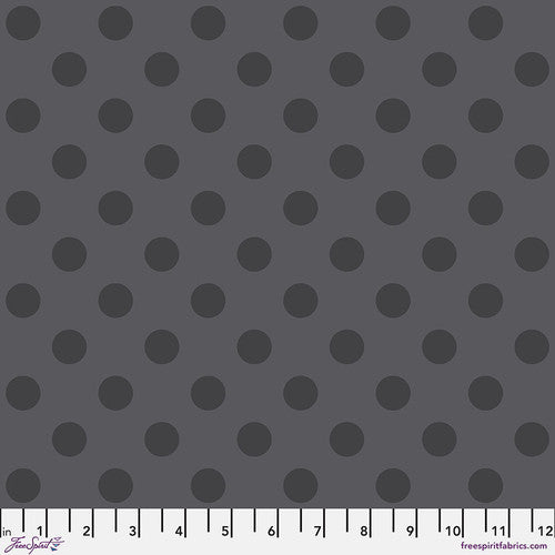True Colors Graywork Pompom Carbon Tula Pink Free Spirit Cotton Fabric FS-PWTP118.CARBON