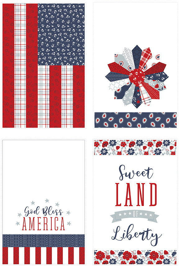 American Beauty Tea Towel Panel by Dani Mogstad for Riley Blake Designs
