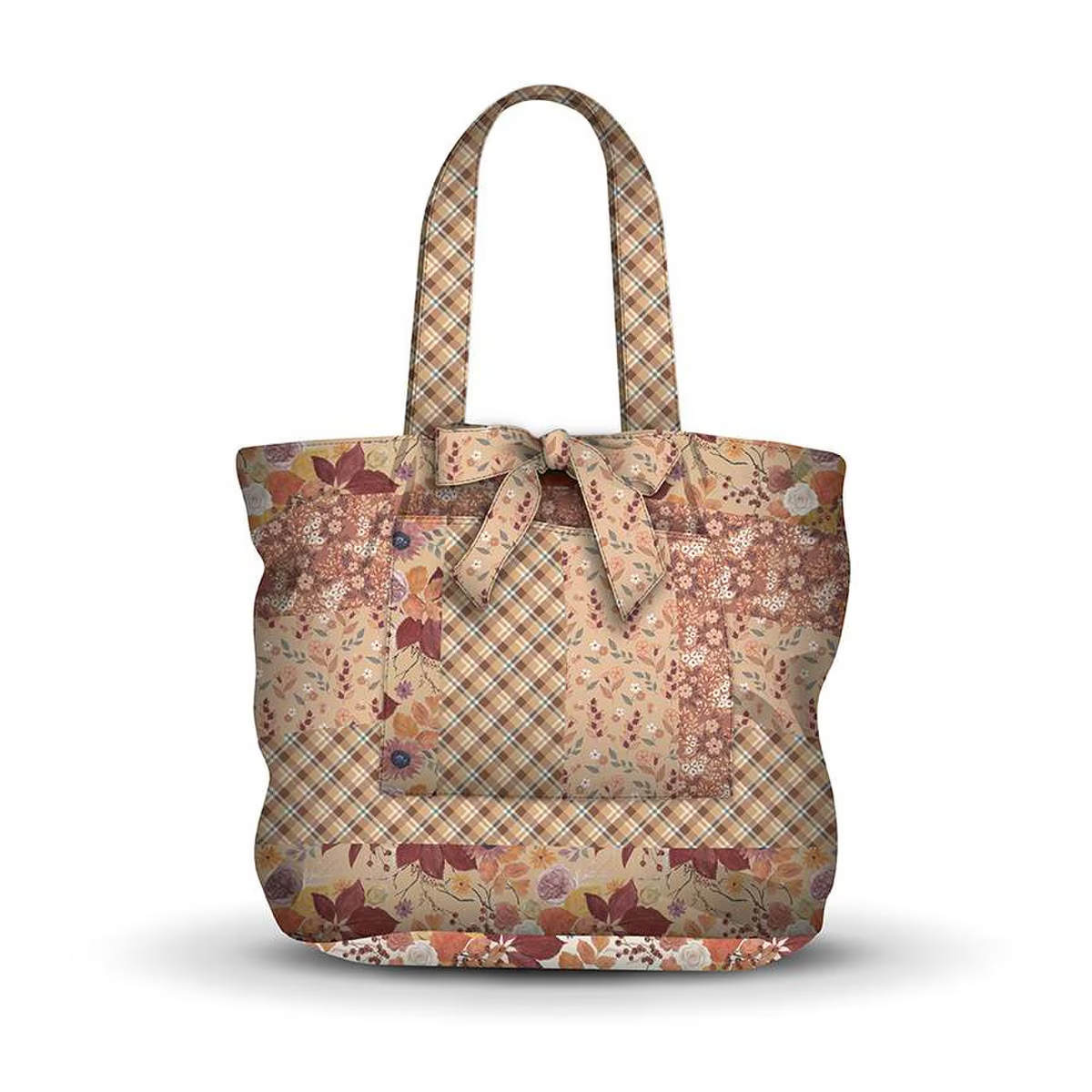 Evening on the Prairie: COTTAGE CORE TOTE Panel Sienna